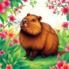Capybara Spring Paint Numbers