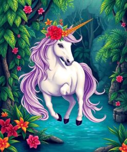 Cenote Unicorn Paint Numbers