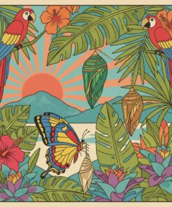 Vintage Tropical Chrysalis Study Paint By Numbers