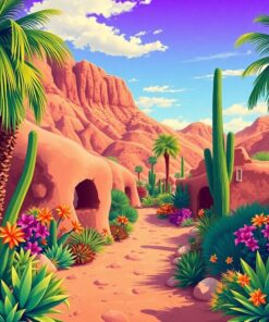 Desert Oasis Paint Numbers