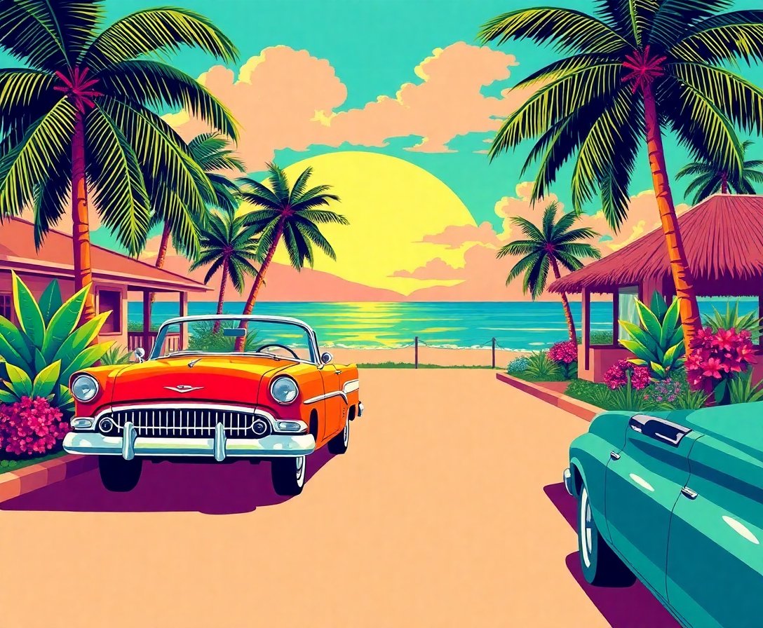 vintage-tropical-drive-in-paint-by-numbers-kit-retro-art