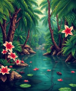Dryad Lagoon Paint Numbers