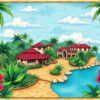 Vintage Tropical Estate Map Paint By Numbers