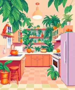 Fern Kitchen Paint Numbers