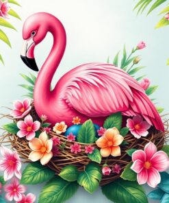 Flamingo Nest Paint Numbers