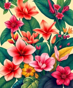 Floral Nouveau Paint Numbers