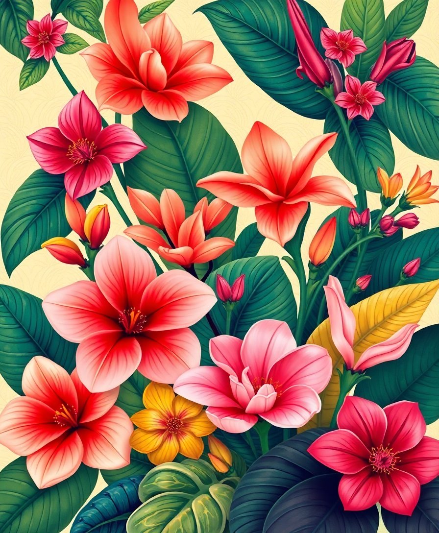 Floral Nouveau Paint Numbers Floral Nouveau Paint Numbers