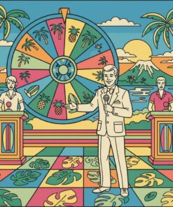 Vintage Tropical Game Show Paint By Numbers