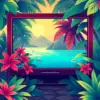 Vintage Tropical Gaming Screen Paint By Numbers