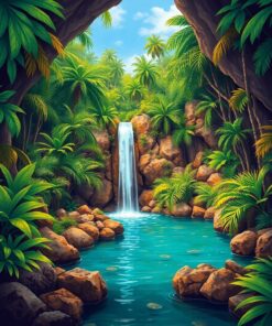 Tropical Grotto Paint Numbers