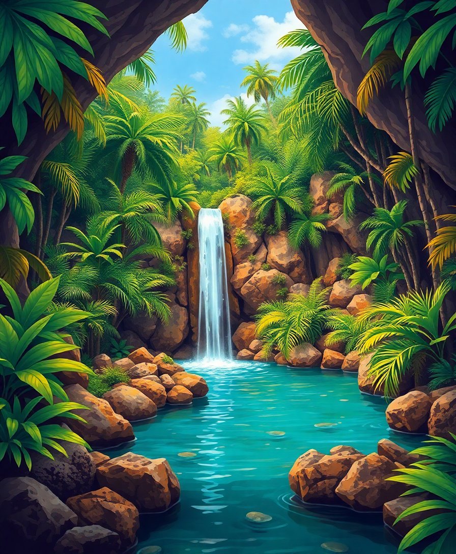 Tropical Grotto Paint Numbers Tropical Grotto Paint Numbers