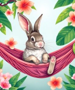Hammock Rabbit Paint Numbers