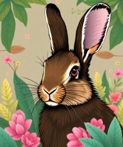 Hare Portrait Paint Numbers