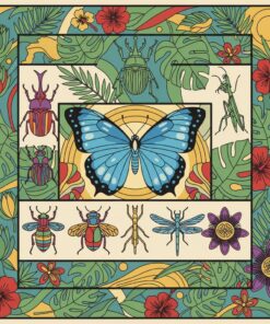 Vintage Tropical Insect Gallery Paint By Numbers