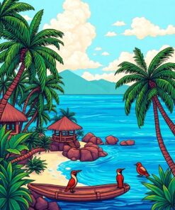 Island Horizon Paint Numbers