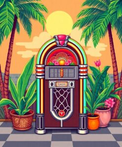 Jukebox Oasis Paint Numbers