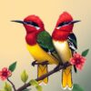 Tropical Kingbirds Paint Numbers