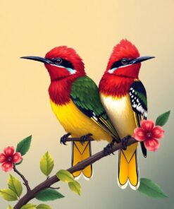 Tropical Kingbirds Paint Numbers