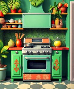 Kitchen Stove Paint Numbers