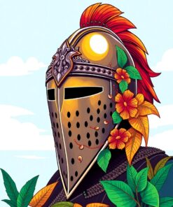 Knight Helm Paint Numbers