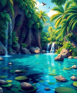 Tropical Lagoon Paint Numbers