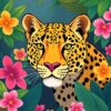 Tropical Leopard Paint Numbers