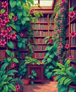 Library Vines Paint Numbers