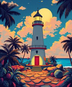 Lighthouse Mystery Paint Numbers