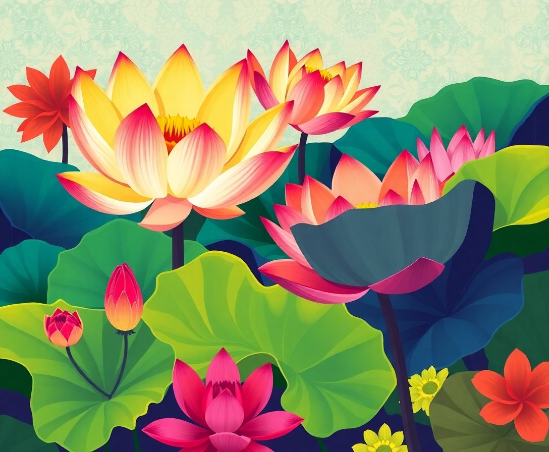 vintage-tropical-lotus-harvest-paint-by-numbers-kit