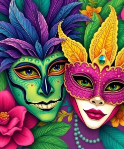 Tropical Masquerade Paint Numbers