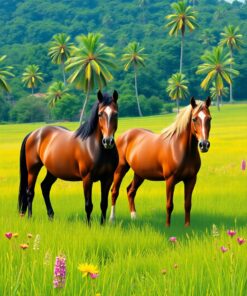 Meadow Horses Paint Numbers