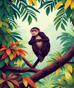 Monkey Canopy Paint Numbers