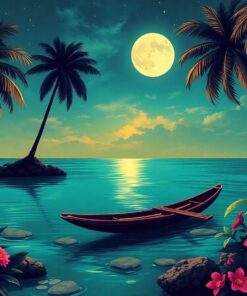 Moonlit Lagoon Paint Numbers