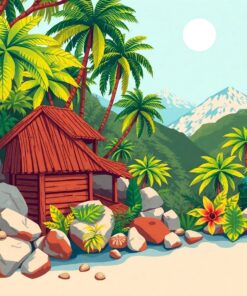 Vintage Tropical Mountaineering Relic Paint By Numbers