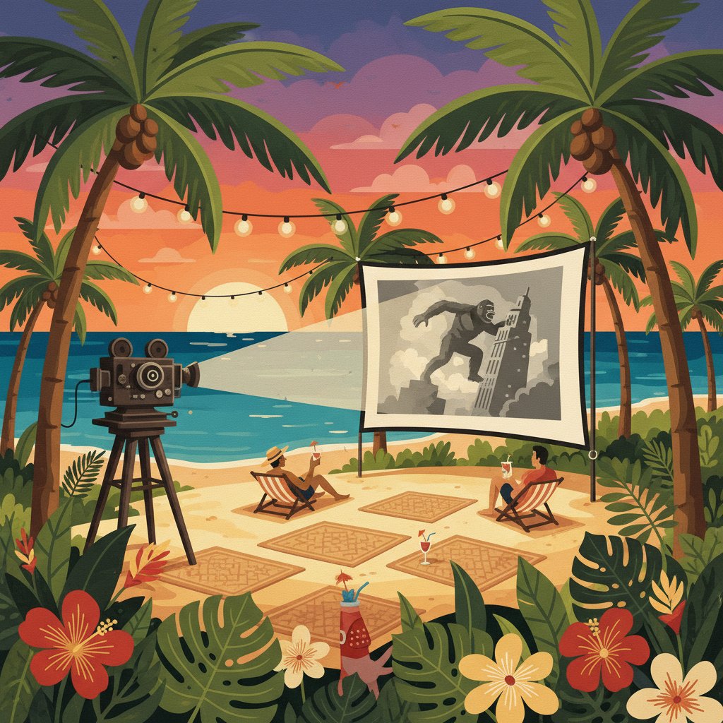 vintage-tropical-movie-night-paint-by-numbers-kit