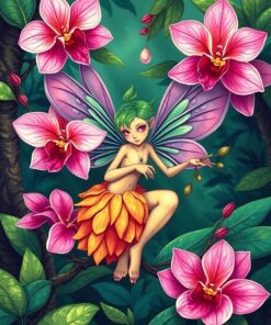 Orchid Sprite Paint Numbers