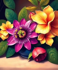 Passionflower Glow Paint Numbers