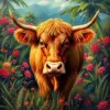 Vintage Tropical Pasture Calf Paint By Numbers