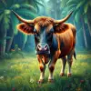 Vintage Tropical Pasture Calf Paint By Numbers