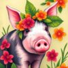Piglet Portrait Paint Numbers