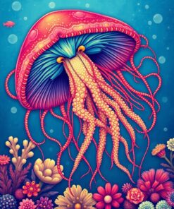 Reef Jellyfish Paint Numbers