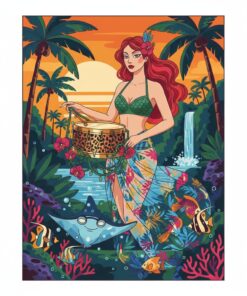 Vintage Tropical Siren Snare Paint By Numbers