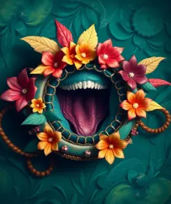 Vintage Tropical Siren Snare Paint By Numbers