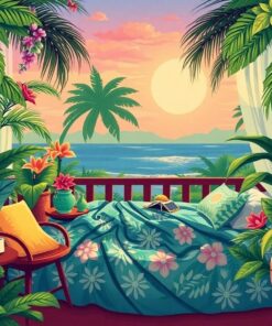 Vintage Tropical Slumber Study Paint By Numbers