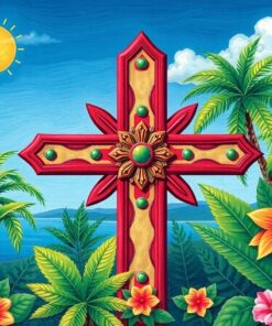 Vintage Tropical Southern Cross Paint By Numbers