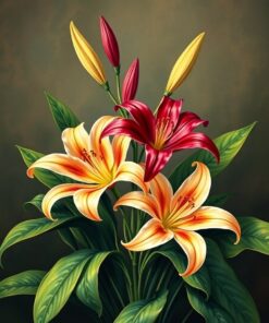 Spider Lilies Paint Numbers