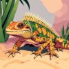 Spiny Iguana Paint Numbers