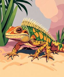 Spiny Iguana Paint Numbers