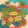 Vintage Tropical Starfruit Paint By Numbers
