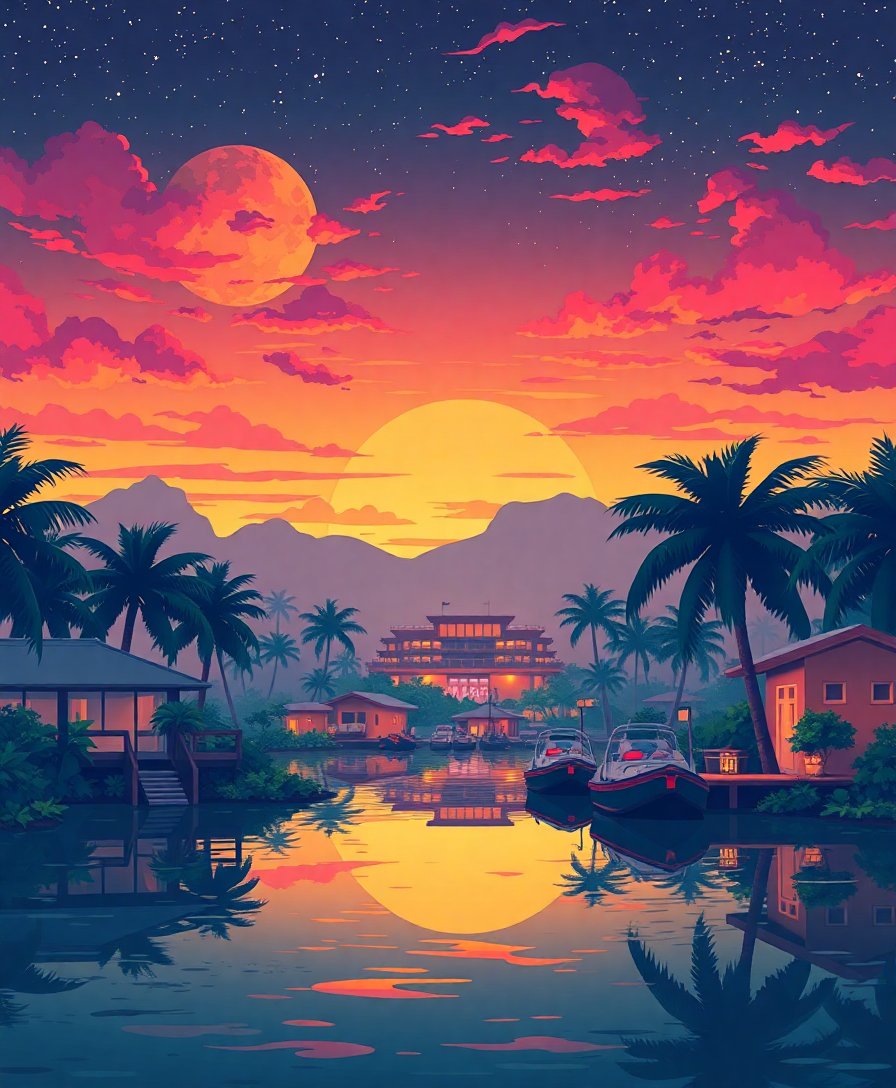 Starport Dusk Paint Numbers Starport Dusk Paint Numbers